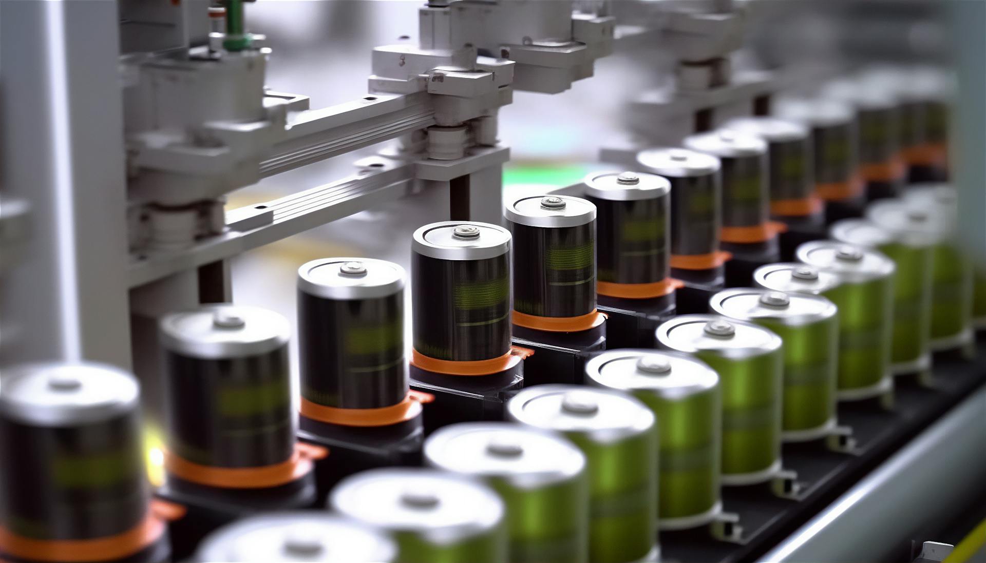 Batteries in manufacturing plant