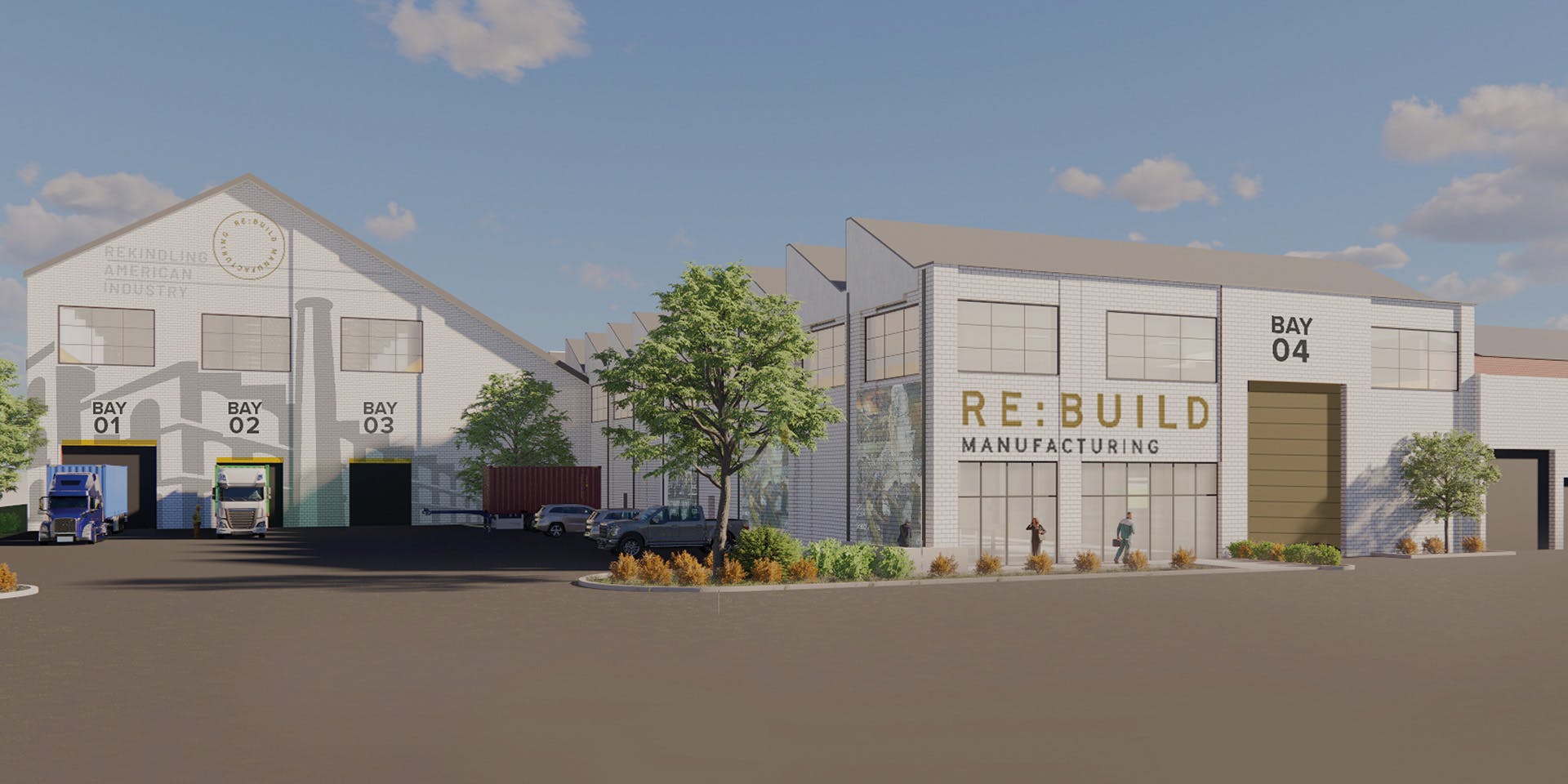 Outside Rendering of the New Kensington manufacturing building