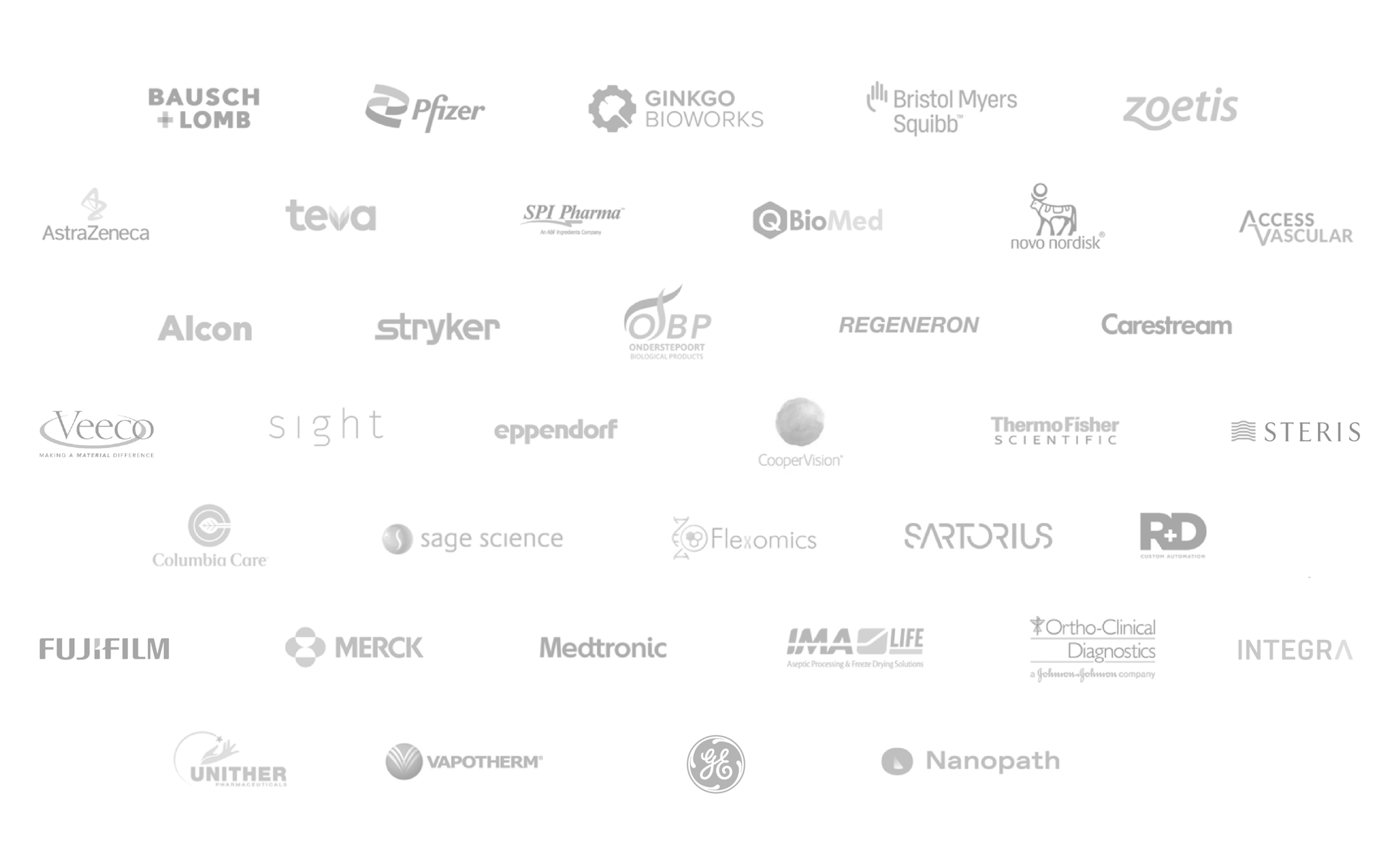 Collage of all the Industry logos in the health lane