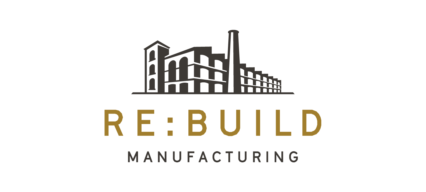 Stacked Re:Build Manufacturing Logo for the Locations Page