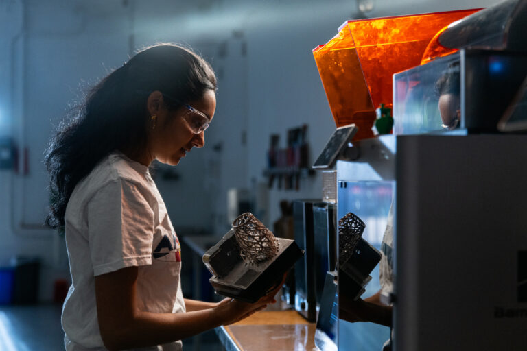 Engineer working with a machine