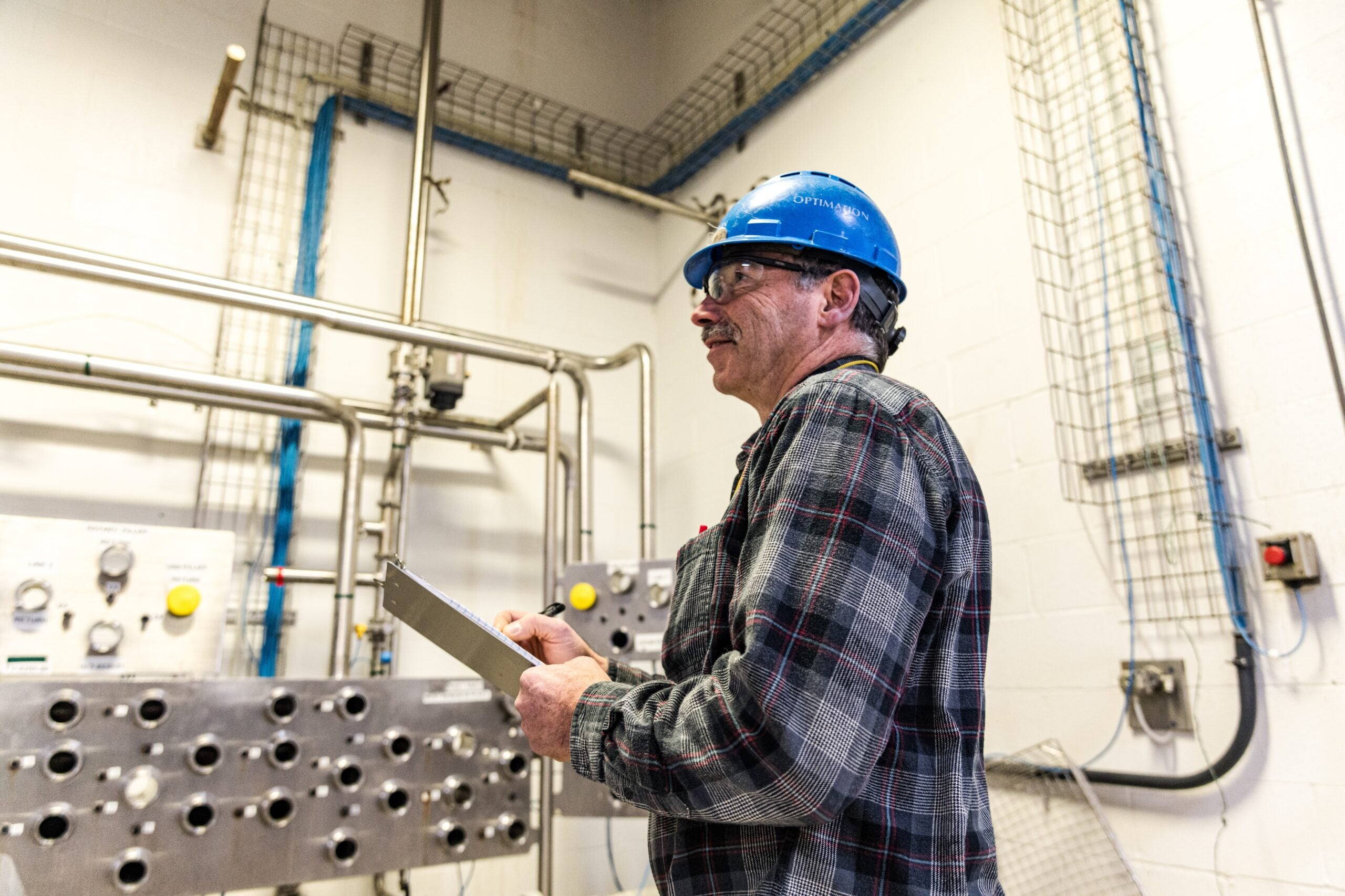 Engineer conducting a quality check