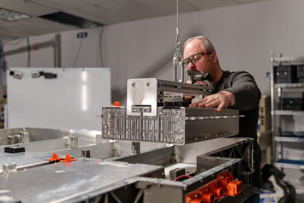 Image of battery pack machine