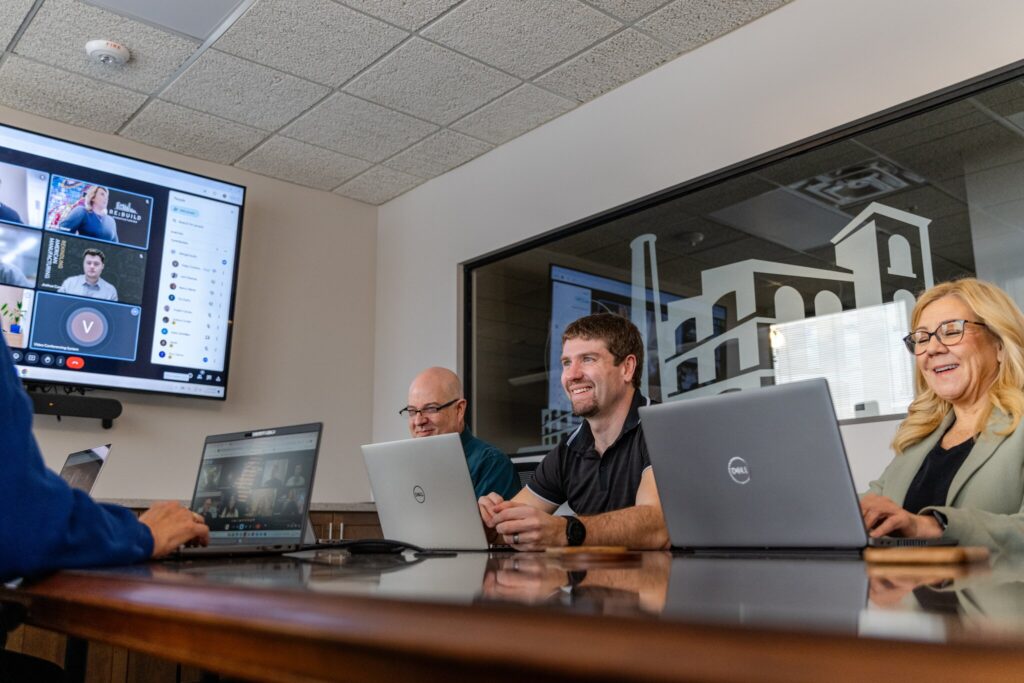 Employees meeting in a conference room