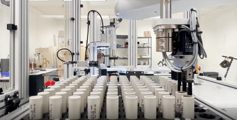 Battery machine close-up